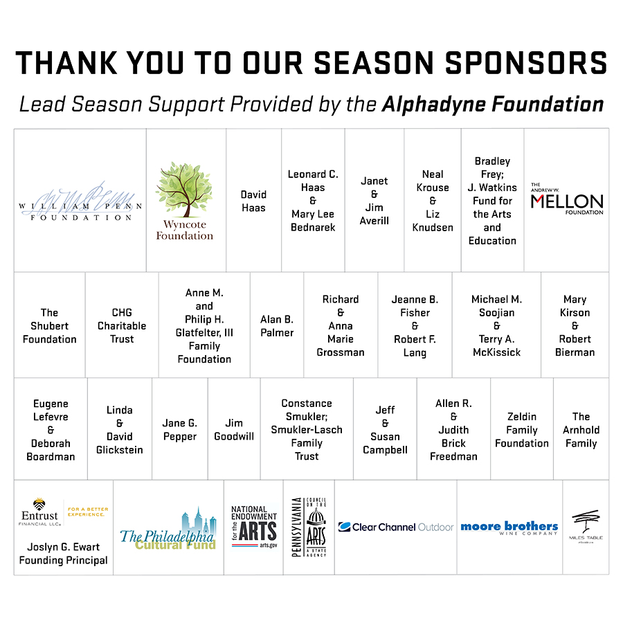 Mann Center Season Sponsors