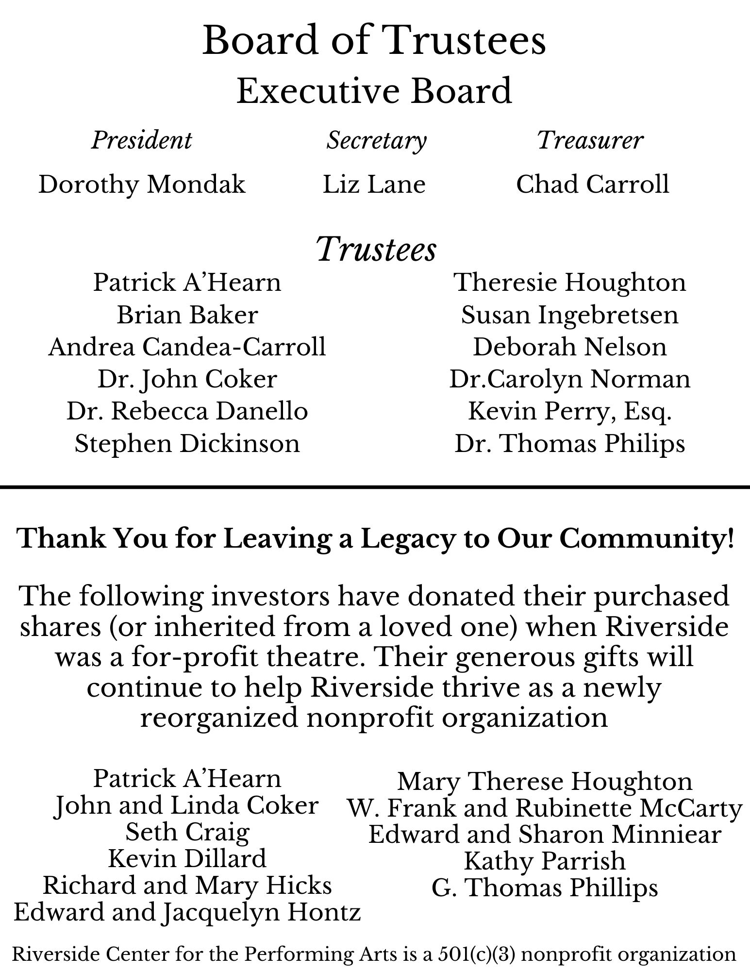 Legacy Donors