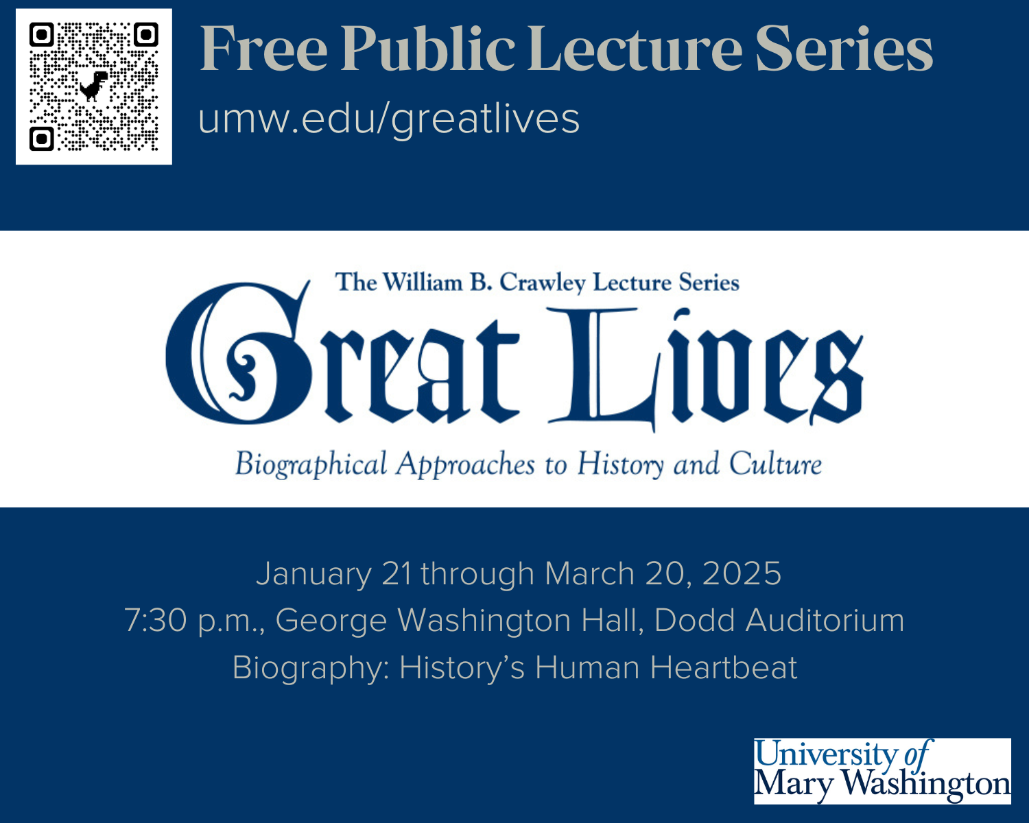 Great Lives Free Public Lecture Series