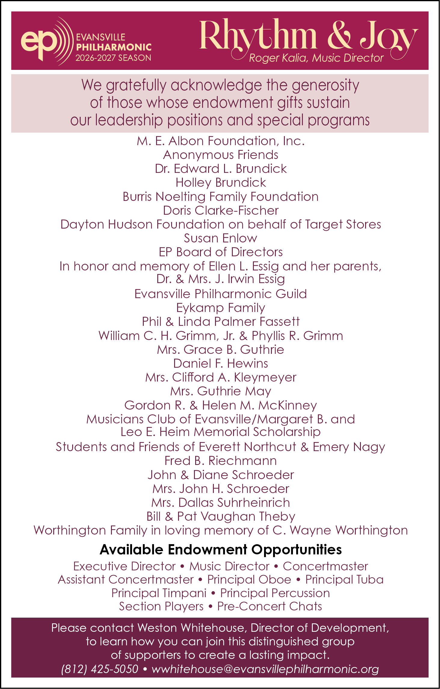 Endowment Page