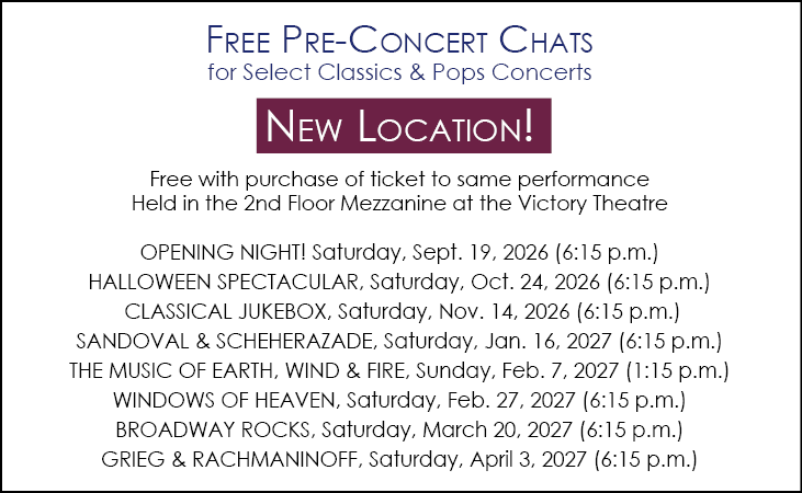 Image for Pre-Concert Chats