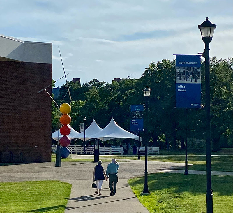 Tent on west lawn of Singletary Center