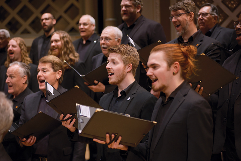 Members of the bass section of the May Festival Chorus (Credit: JP Leong)