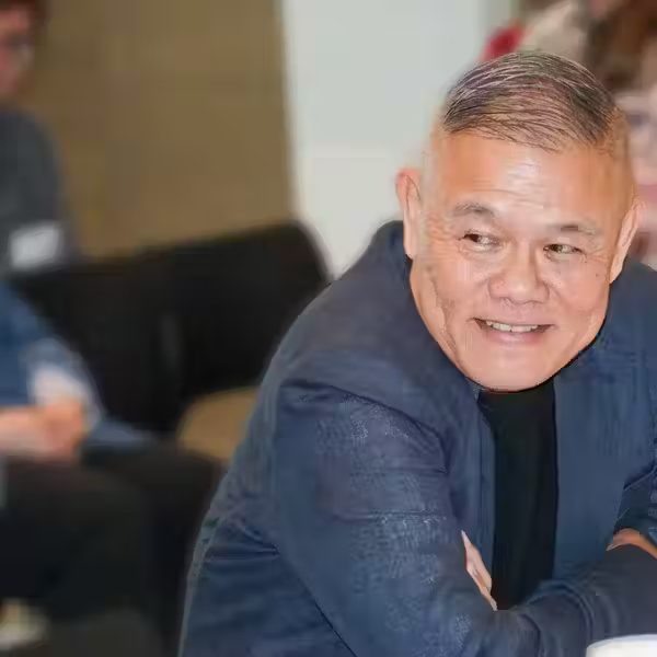 Director Chay Yew in rehearsals for Dhaba on Devon Avenue